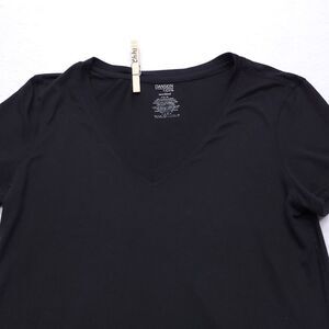 Danskin Now Short Sleeve Casual T Shirt Womens Size Medium M Black